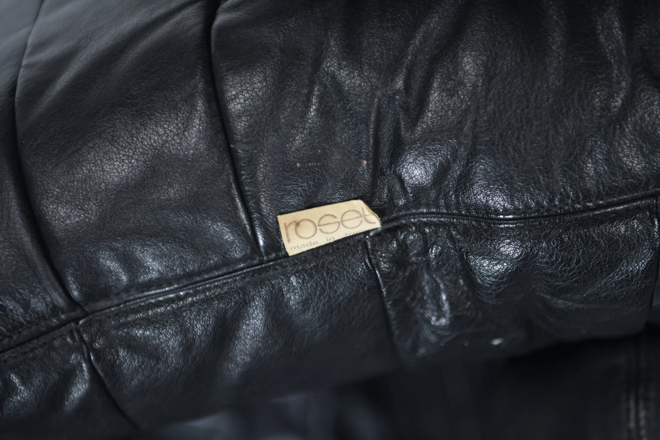 15 marsala vintage black leather ottoman poof plexi michel ducaroy ligne roset france togo lounge albrecht aera lab  aeralab 1stdibs design furniturejpg.jpg