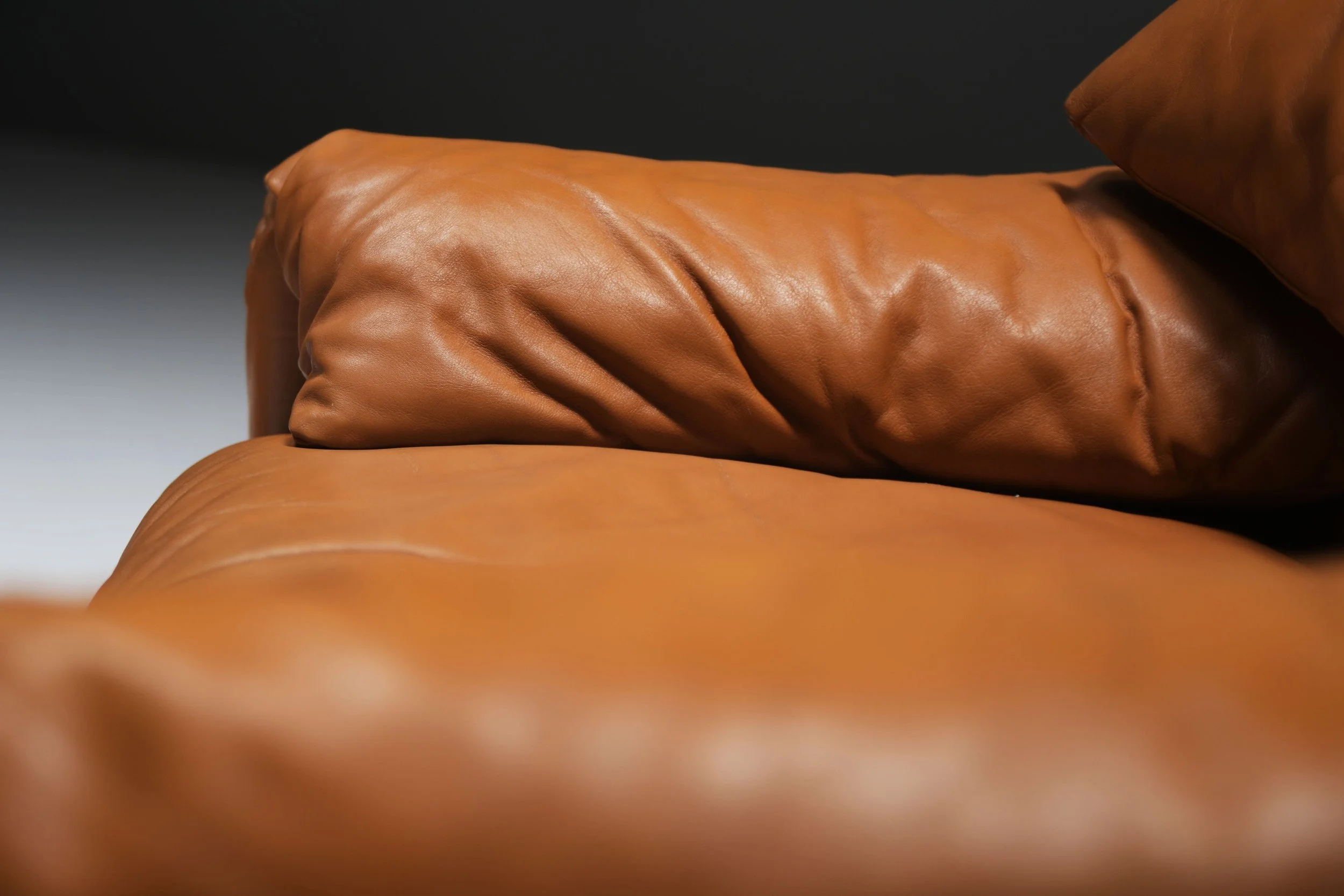 12 Maralunga cassina orange cognac burnt magistretti lounge chair first early edition 1973 bellini ducaroy eames vintage aera lab aeralab vintage design furniture.jpg