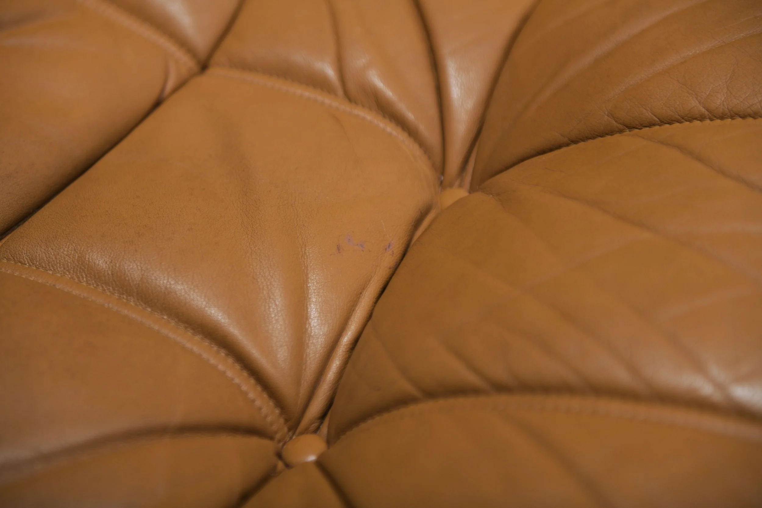 8 Kashima lounge sofa 3 seater vintage cognac orange leather michel ducaroy ligne roset france design furniture togo yoko aera lab aeralab albrecht natural 1stdibs .jpg