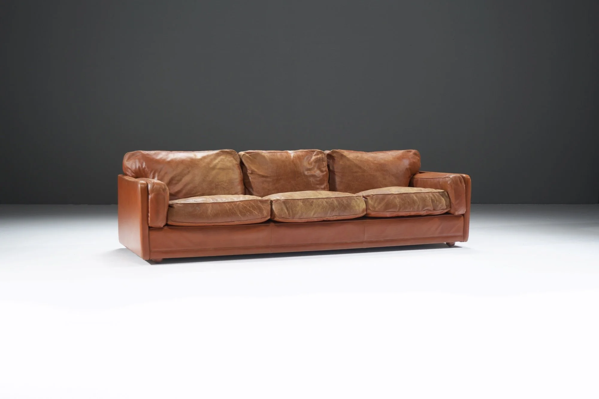 3 Poltrona frau 1980 Vintage Italian Socrates cognac patinated leather sofa design furniture aera lab aeralab 1stdibs bart albrecht dendermonde belgium .jpg