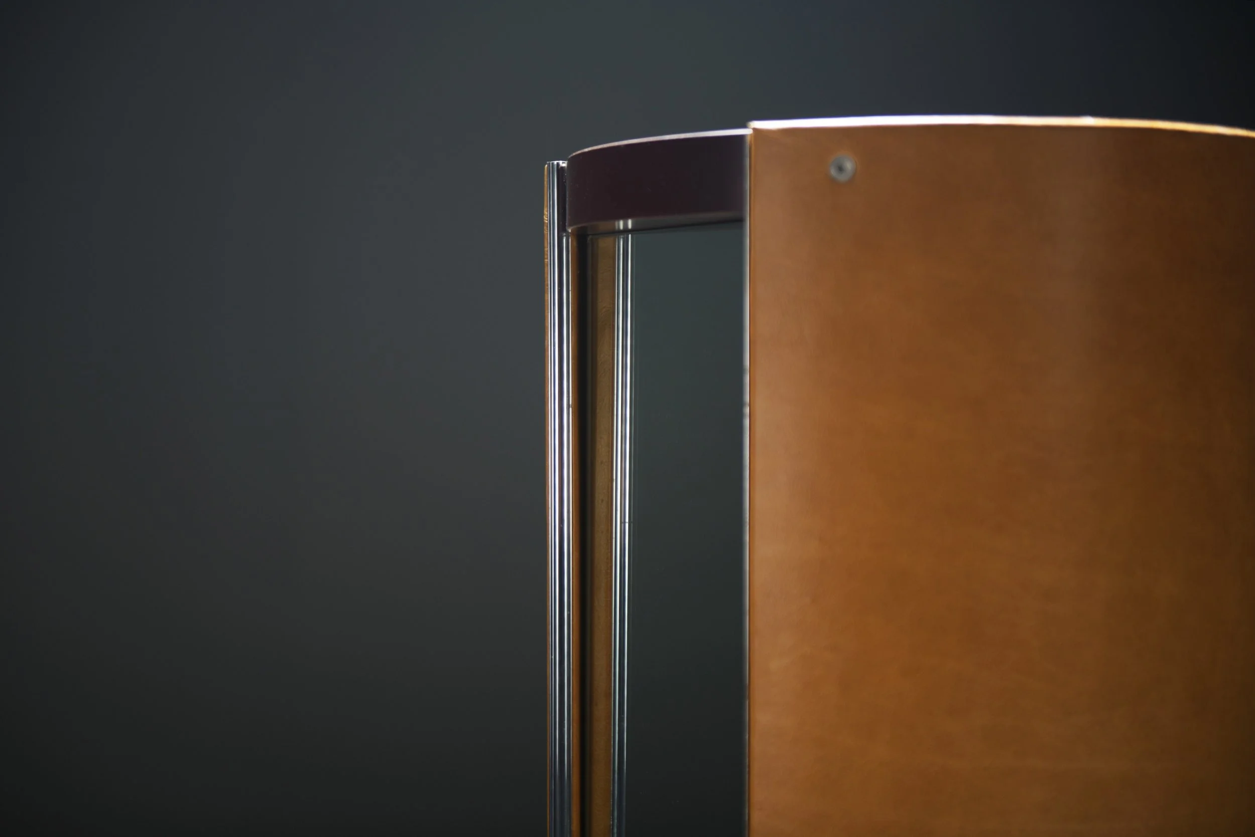 6 'Tucroma' Rotating swiveling Wardrobe mirror mirrored Guido Faleschini i4Mariani, Italy leather vintage design furniture 1stdibs aera aera lab aeralab albrecht 1970s.jpg