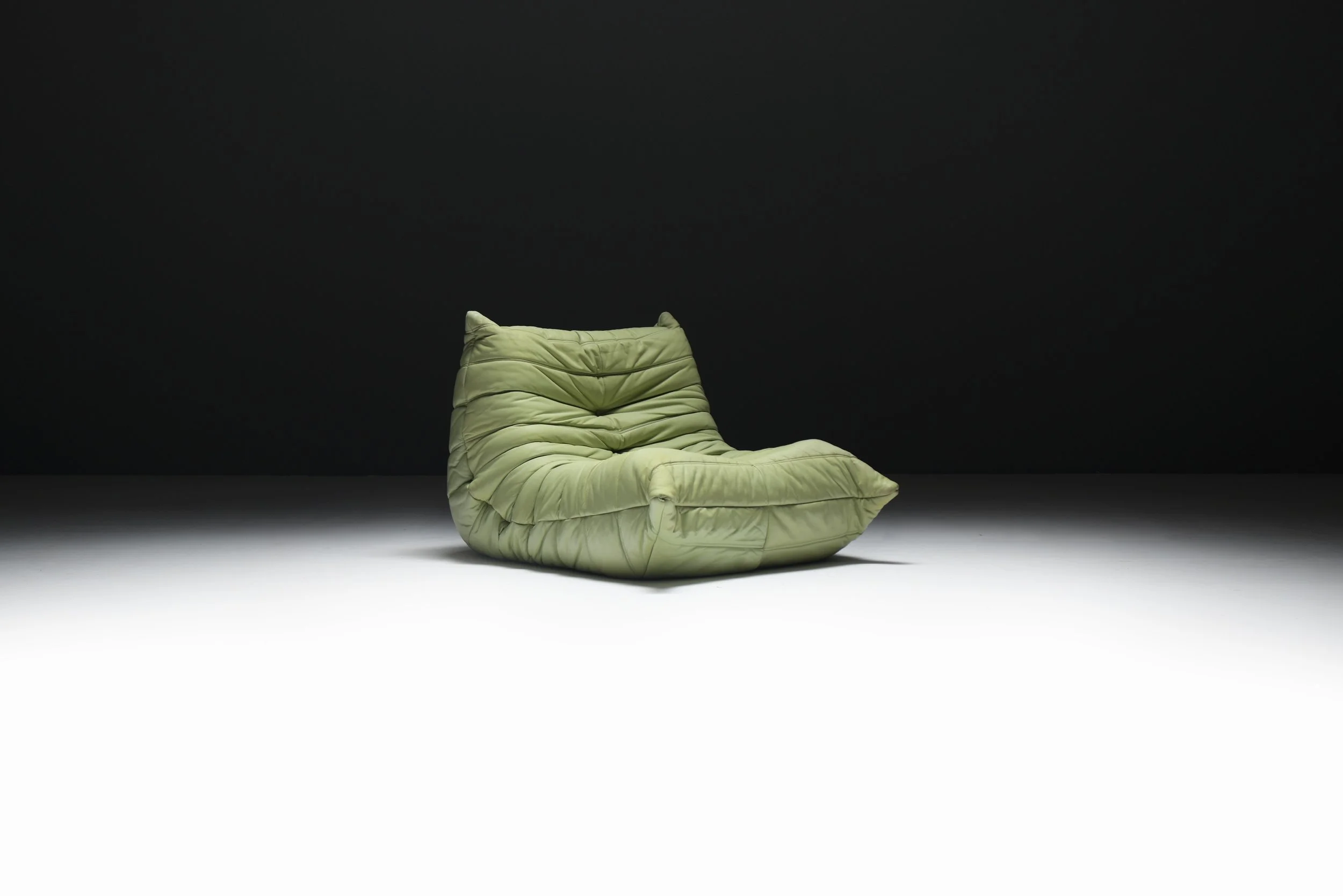 1 togo Ligne Roset vintage mint lime green leather michel ducaroy ligne roset cinna aera lab aeralab 1stdibs design furniture lounge .jpg