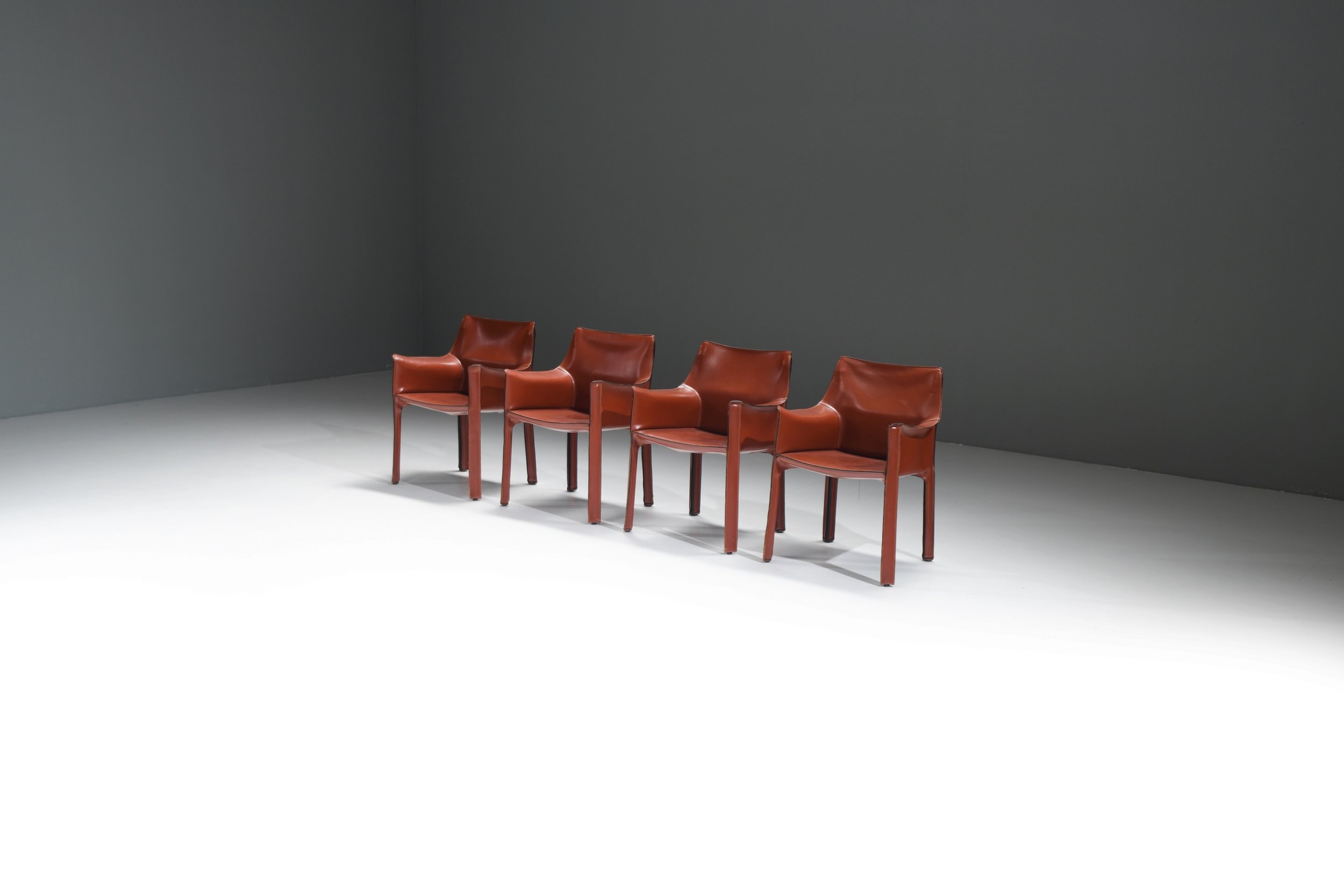 1 Cab 413 armchair dining chair red burgundy orange brown bordeaux vintage leather mario bellini cassina vintage aera lab aeralab albrecht design furniture albrecht 1stdibs belgium dendermonde.jpg