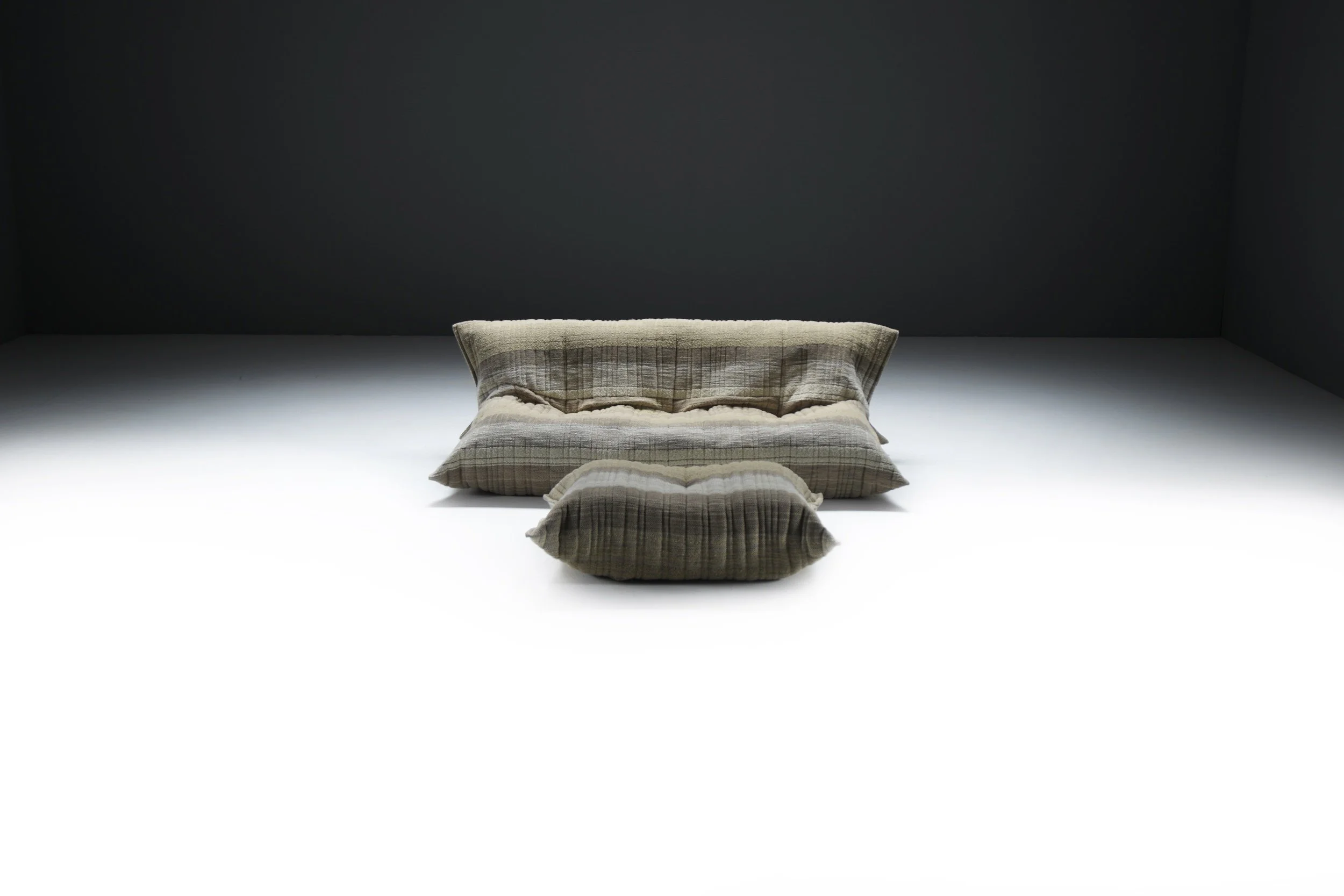 2 yoko lounge lazy sofa 3 seater ligne roset cinna aralia kashima michel ducaroy design furniture vintage fabric wool boho bohemian ibiza wabi sabi japandi aera lab aeralab togo bart albrecht dendermonde 1stdibs.jpg