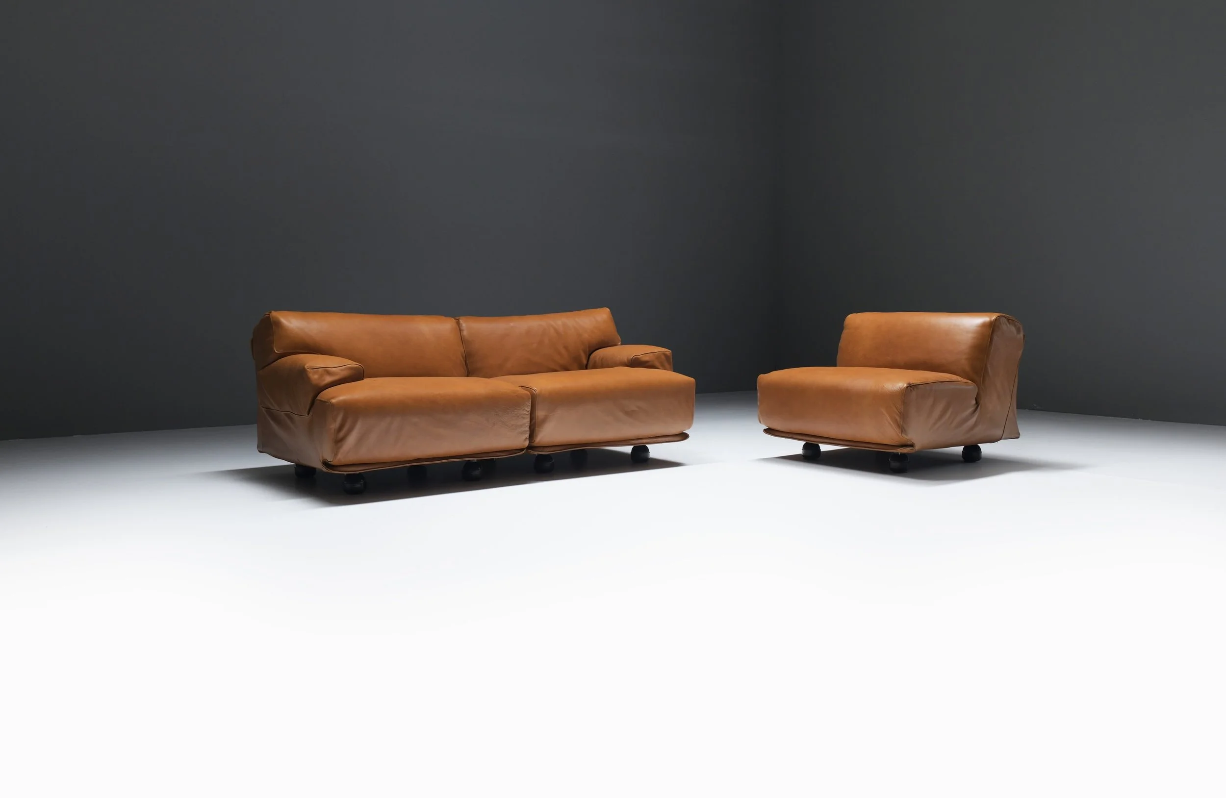 4 Cassina Fiandra modular sofa mario bellini cognac brown vintage leather aera lab albrecht aeralab design furniture 1stdibs dendermonde buggenhout belgium.jpg