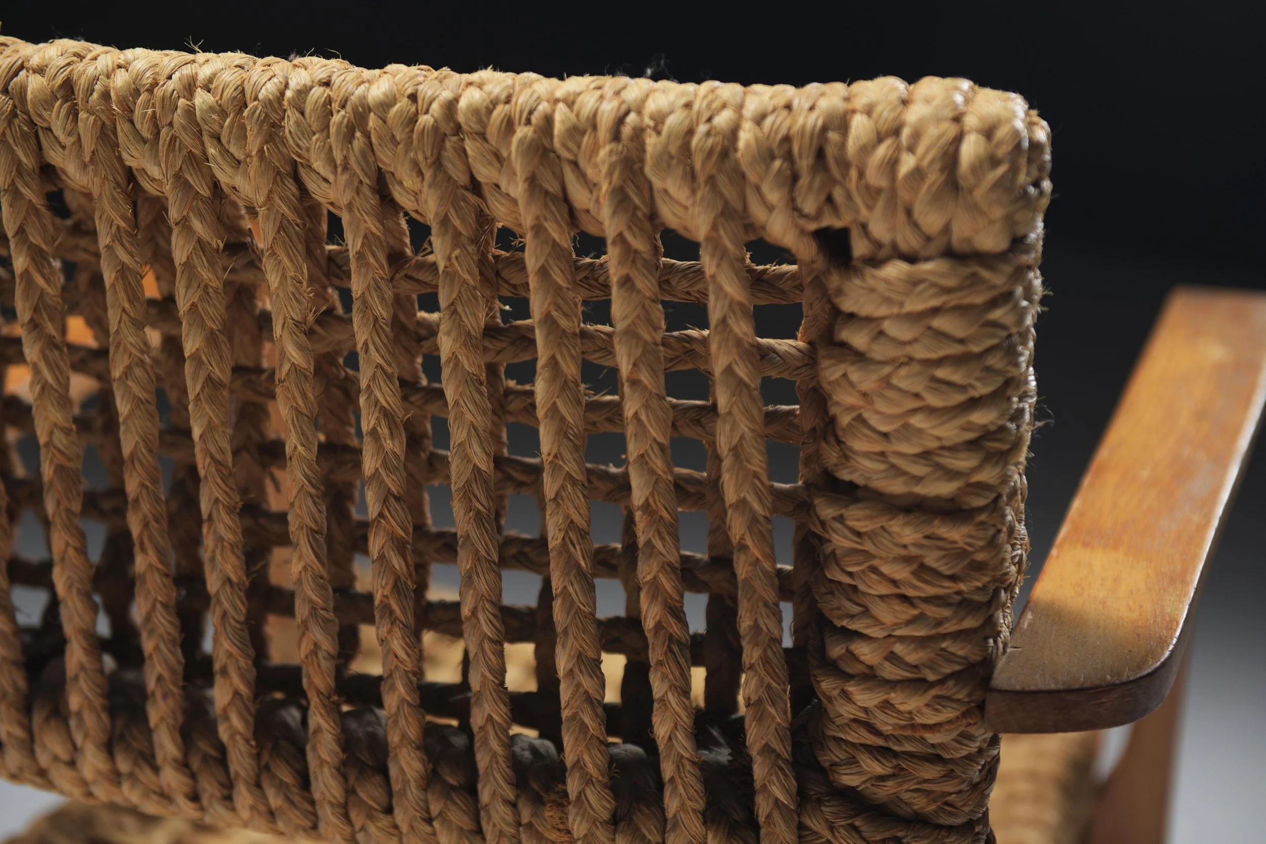 9 Adrien Audoux & Frida Minet Vibo Marseille armchair Stained Beech Frame Handwoven Abaca Hemp aera lab aeralab 1stdibs vintage design furniture .jpg