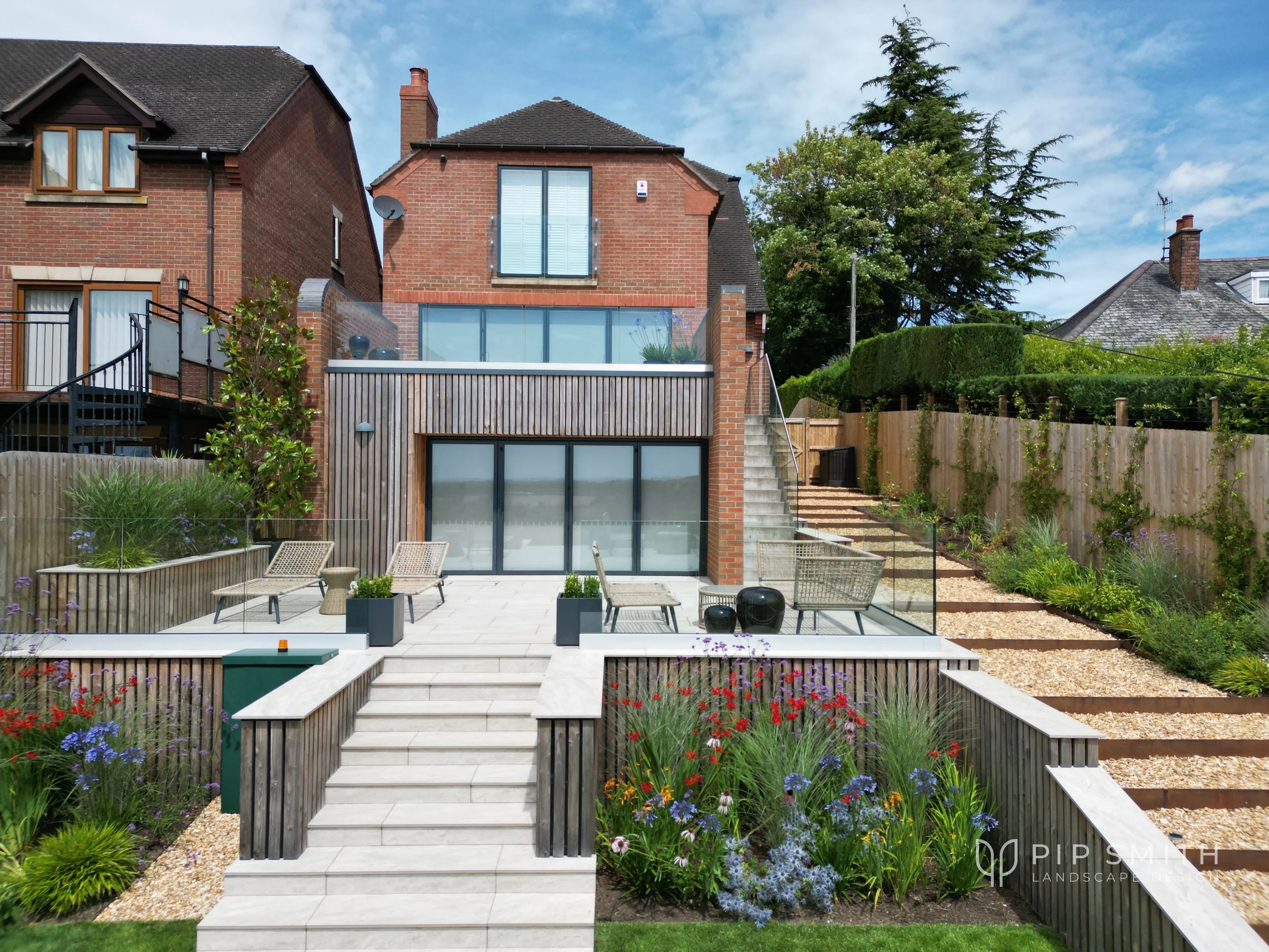 Terraced Worcestershire Garden