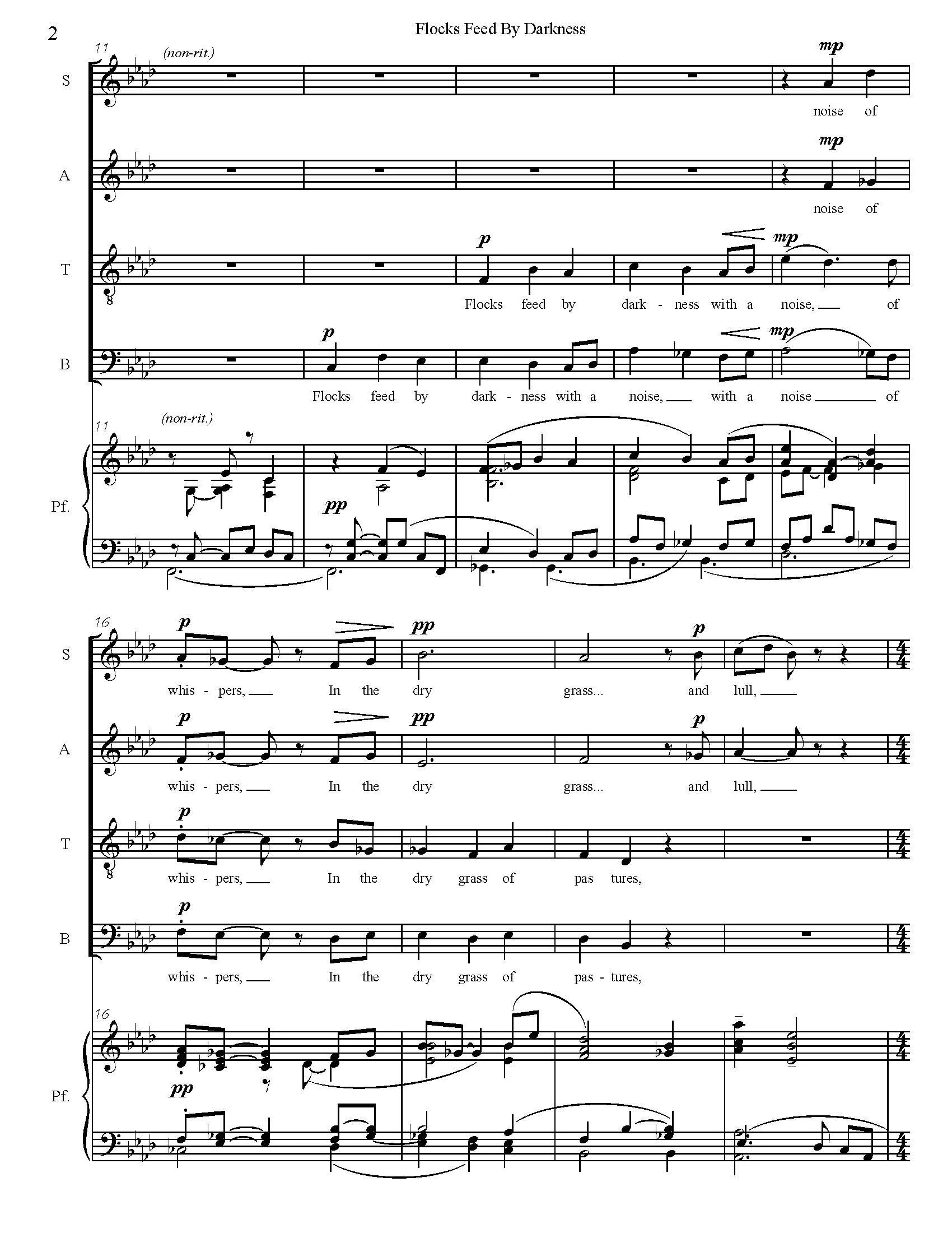 Flocks Feed By Darkness - Sample Page