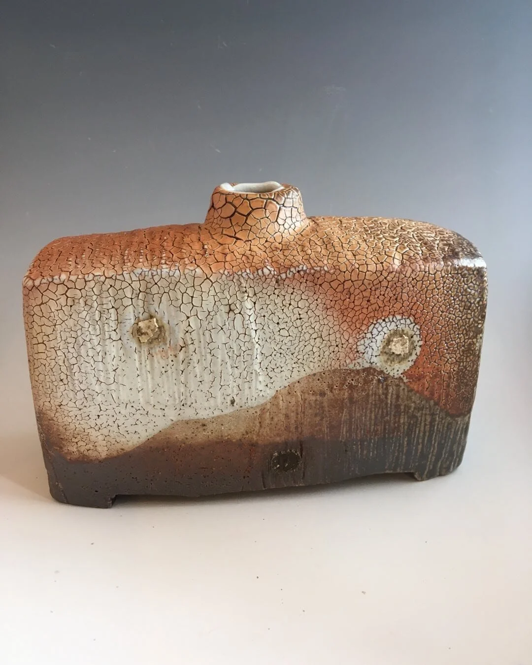 Crackle slip salt glaze bottle 11/5/21