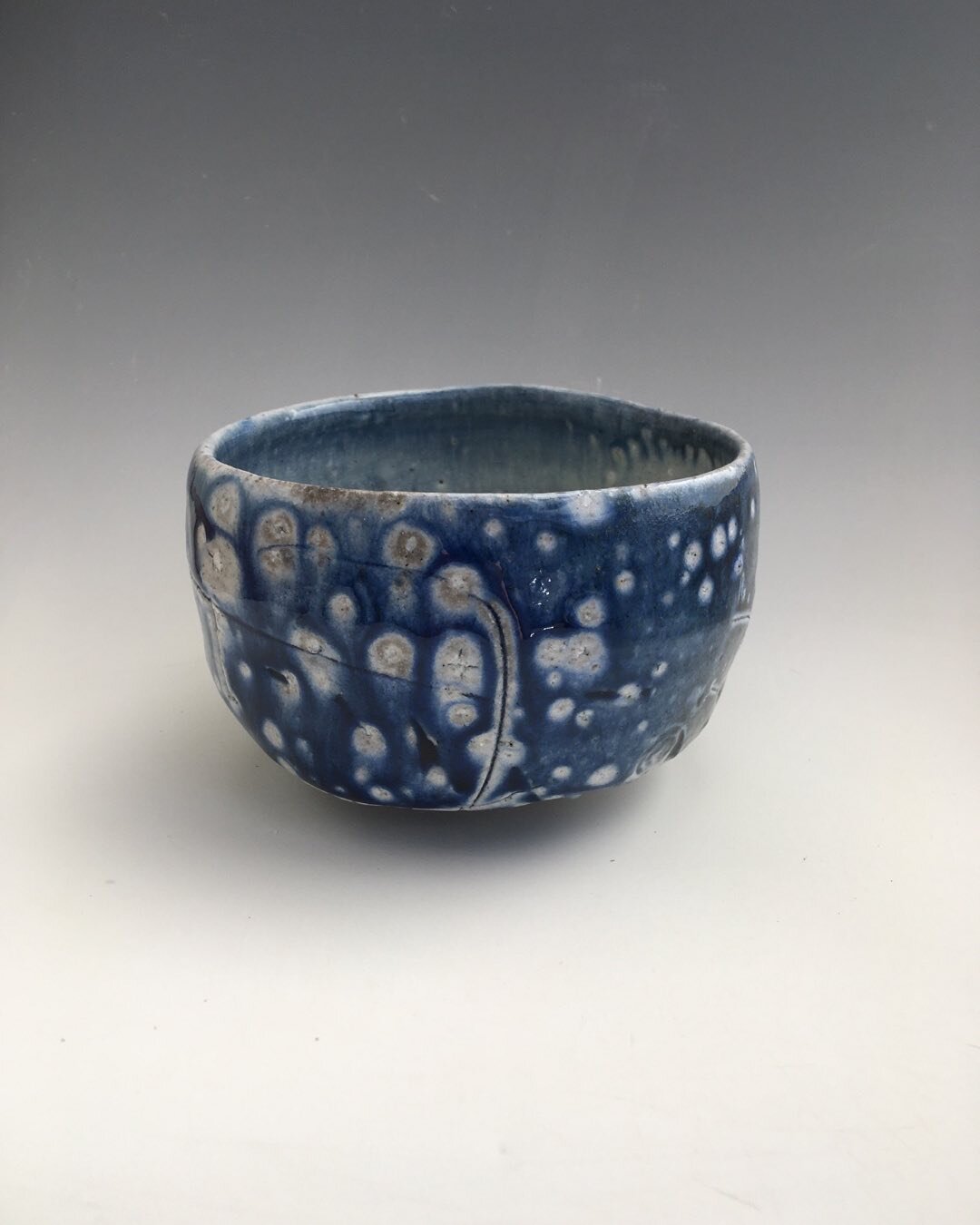 Blue salt glazed tea bowl May 2021