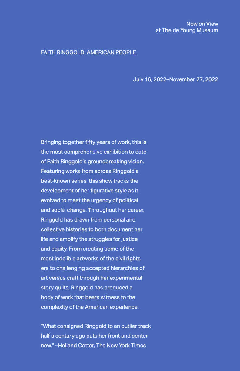 Exhibition Advertisement: Only use Aktiv Grotesk Regular or Regular Italic, 36/60. Only use placement and alignment (1 size, 1 weight) to denote hierarchy.