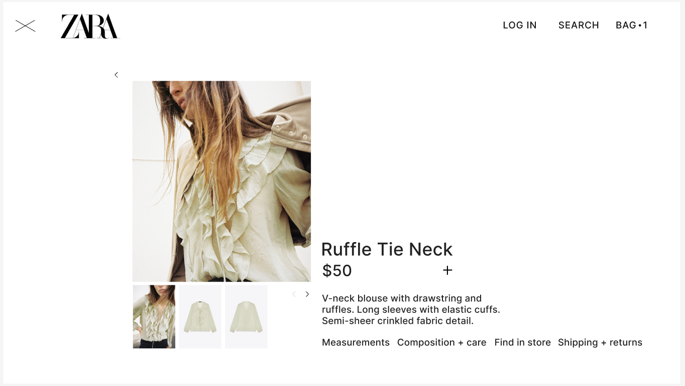 Redesigned product page