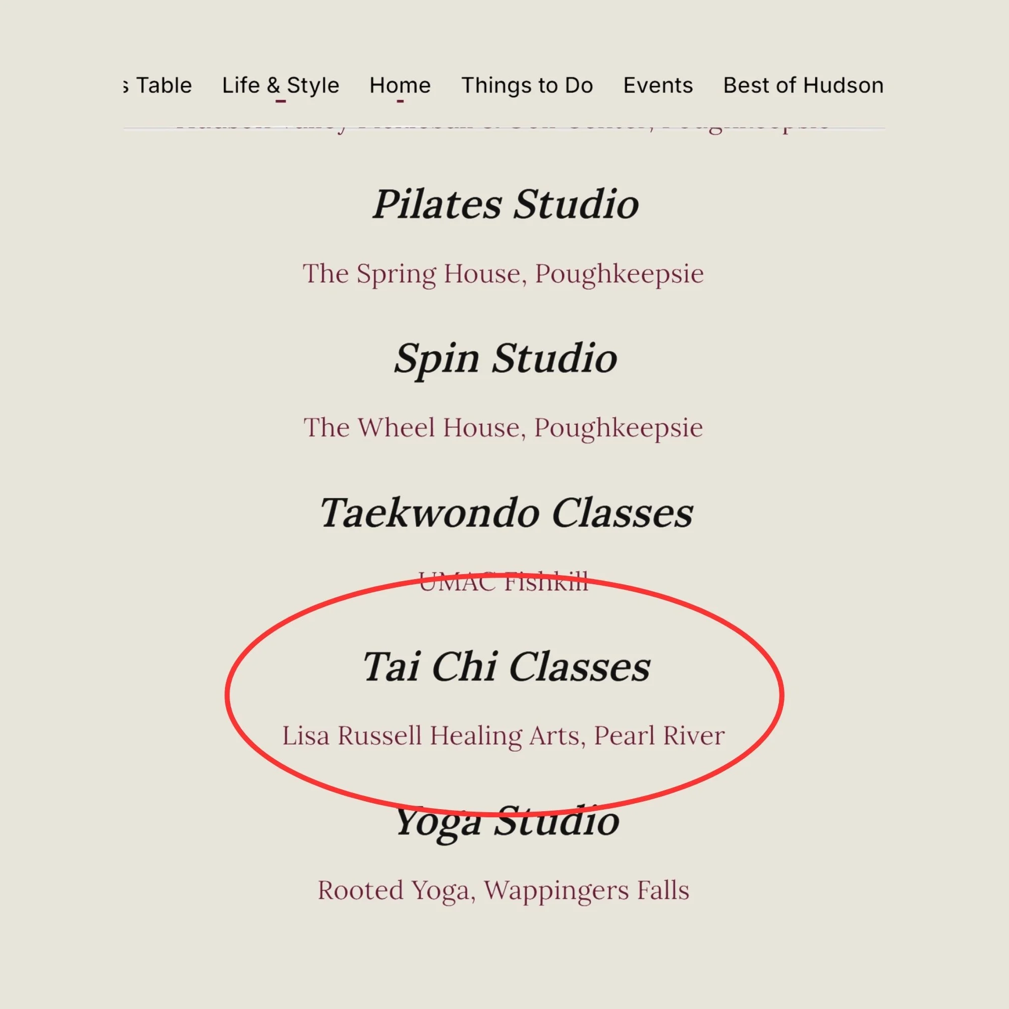 Hudson Valley Magazine names us winner: Best Tai Chi classes 2025