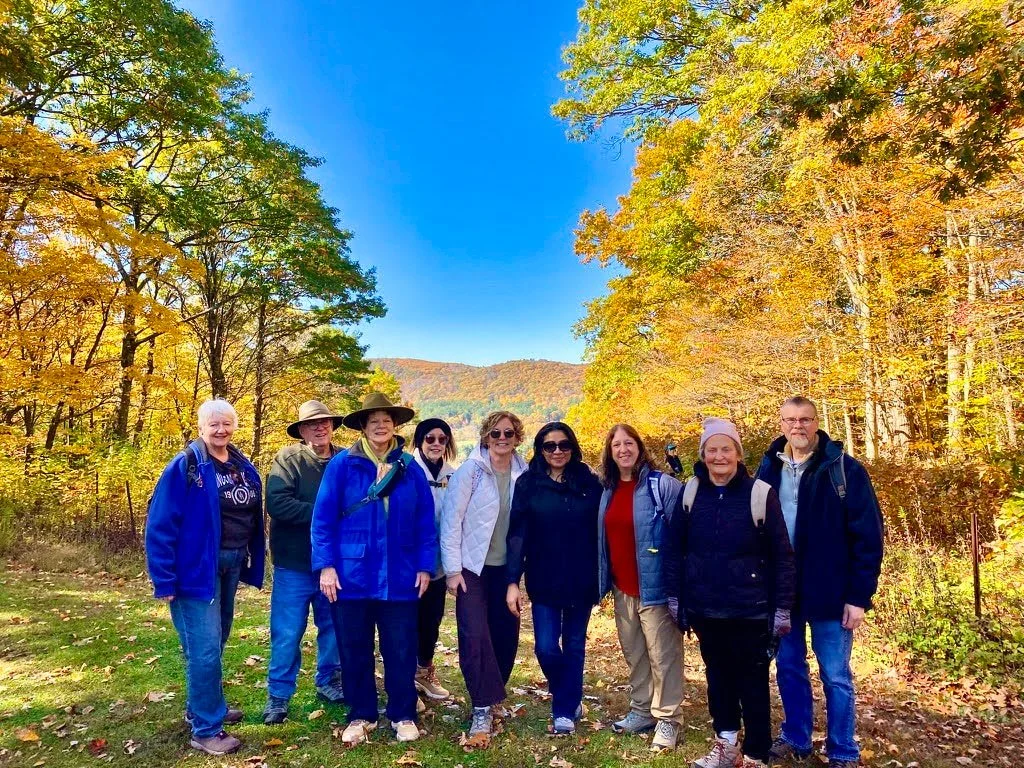 Participants enjoying Lisa Russell's autumn Yang Sheng retreat in the Berkshires, Massachusetts