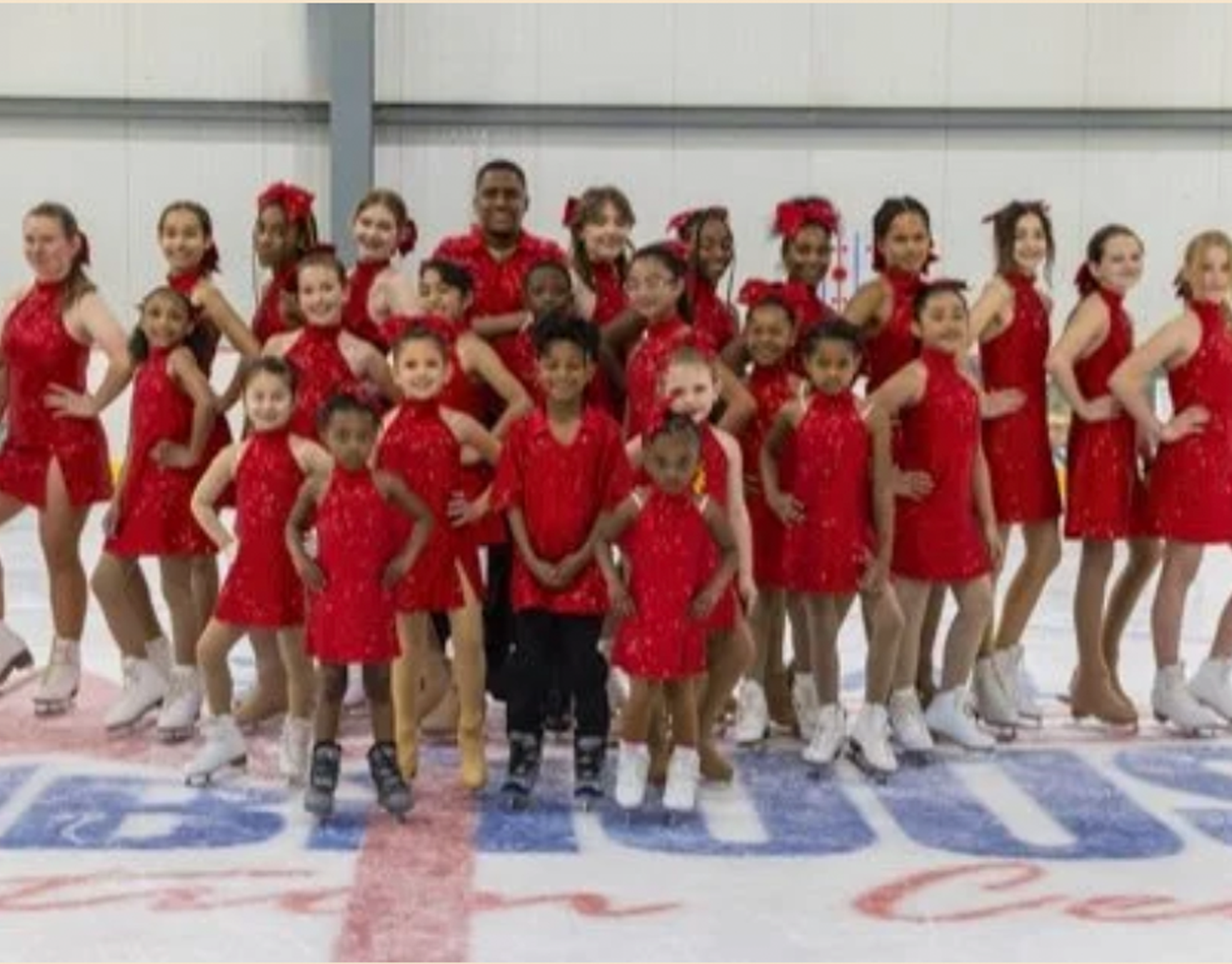 Photo of club members on ice