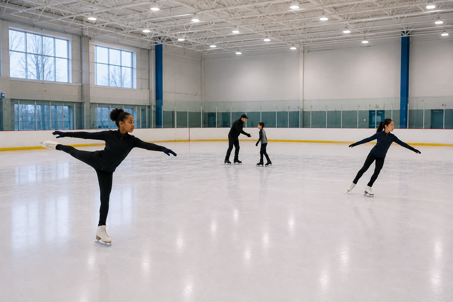 FSCSM club ice session with skaters on the ice