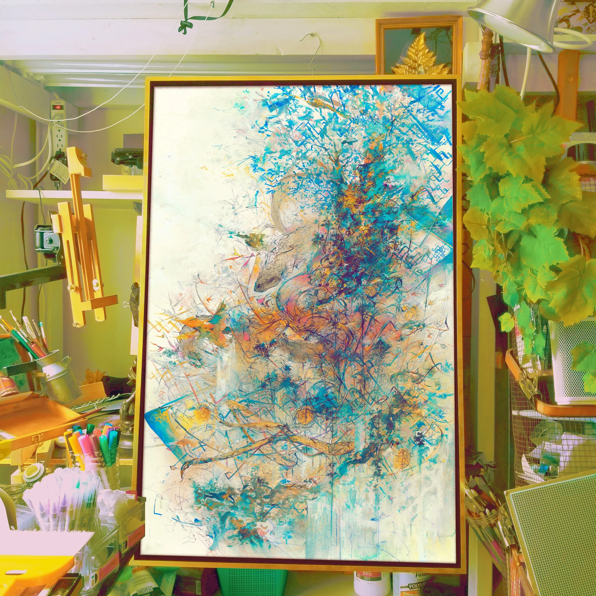 26x40in XL Canvases Limited Edition with Molted gold Floater Frames