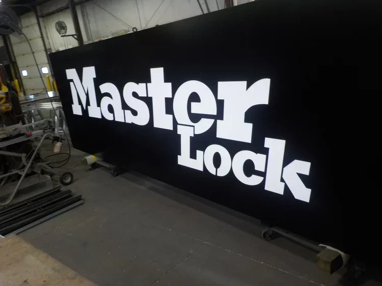Master lock exterior signage in shop.webp