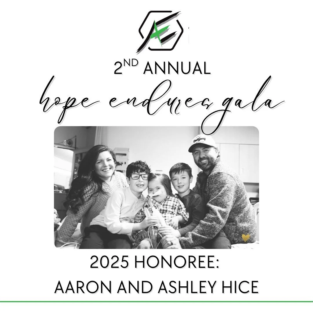 ✨2025 Hope Endures Gala Honoree: Aaron and Ashley Hice

We are so excited to honor Aaron and Ashley Hice and the life of their son Riley at our upcoming Hope Endures Gala! If you want to be a part of celebrating all God has done, make sure to get you