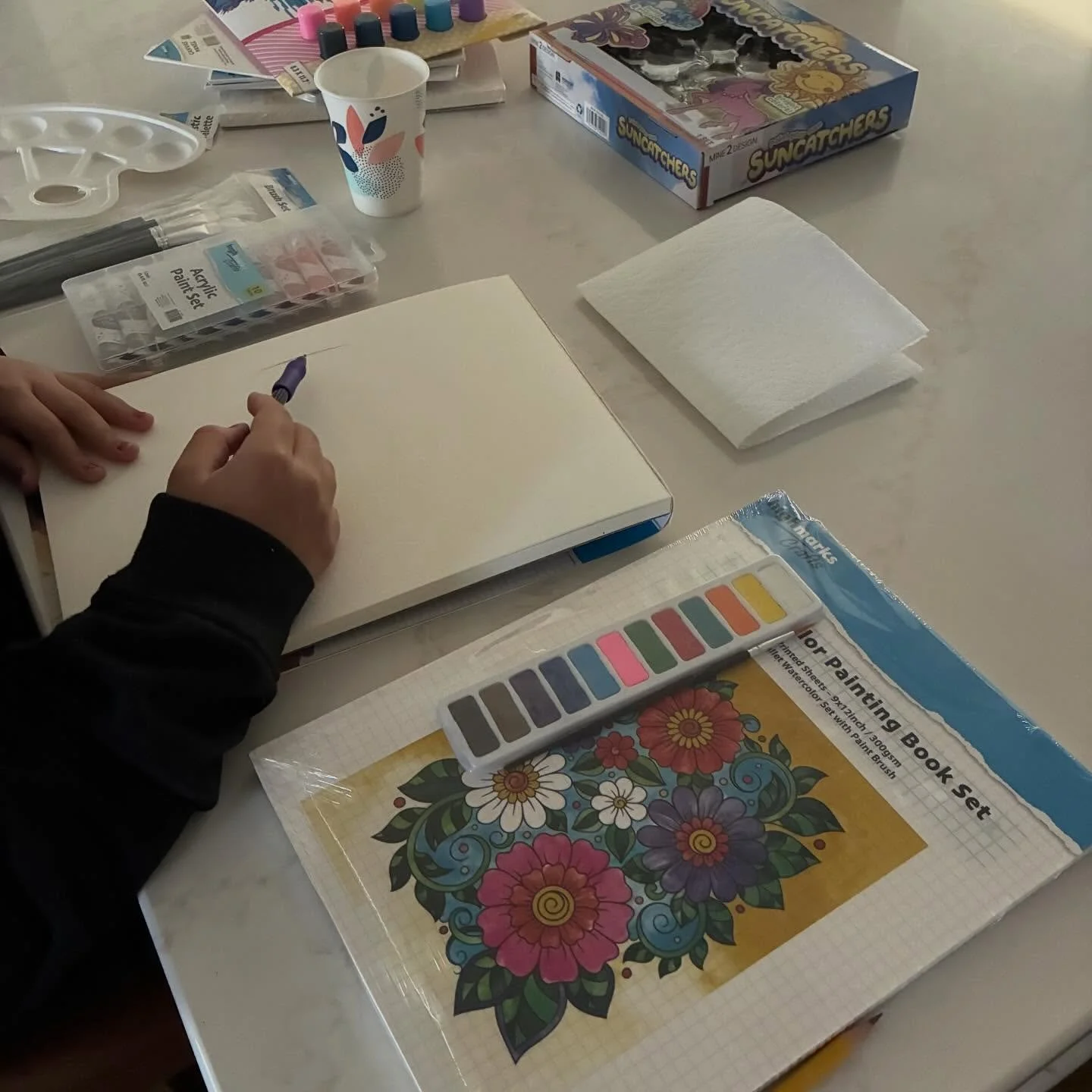 I had a God moment today while purchasing some art supplies for our guest at HOH. At the check out, the cashier asked me if I was doing an art project with the supplies. I had the opportunity to share with her the mission of HOH and that the art supp