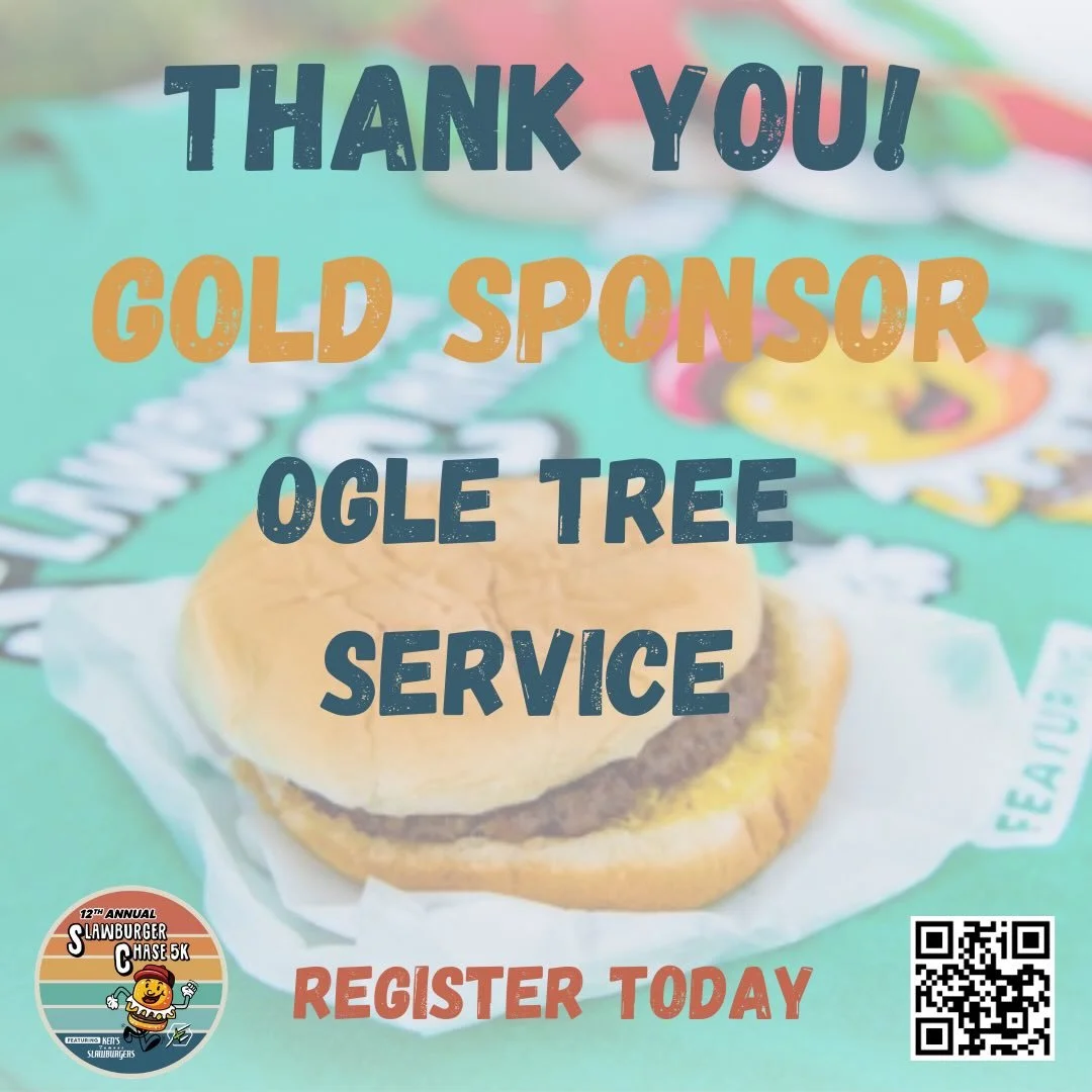 Thank you GOLD SPONSOR, Ogle Tree Service! We appreciate your faithful support! Your sponsorship shows the community tha you care! Thank you! 

🍔Online Registration is open until Tuesday April 14th. Register here: https://www.reg2run.com/index.php/e
