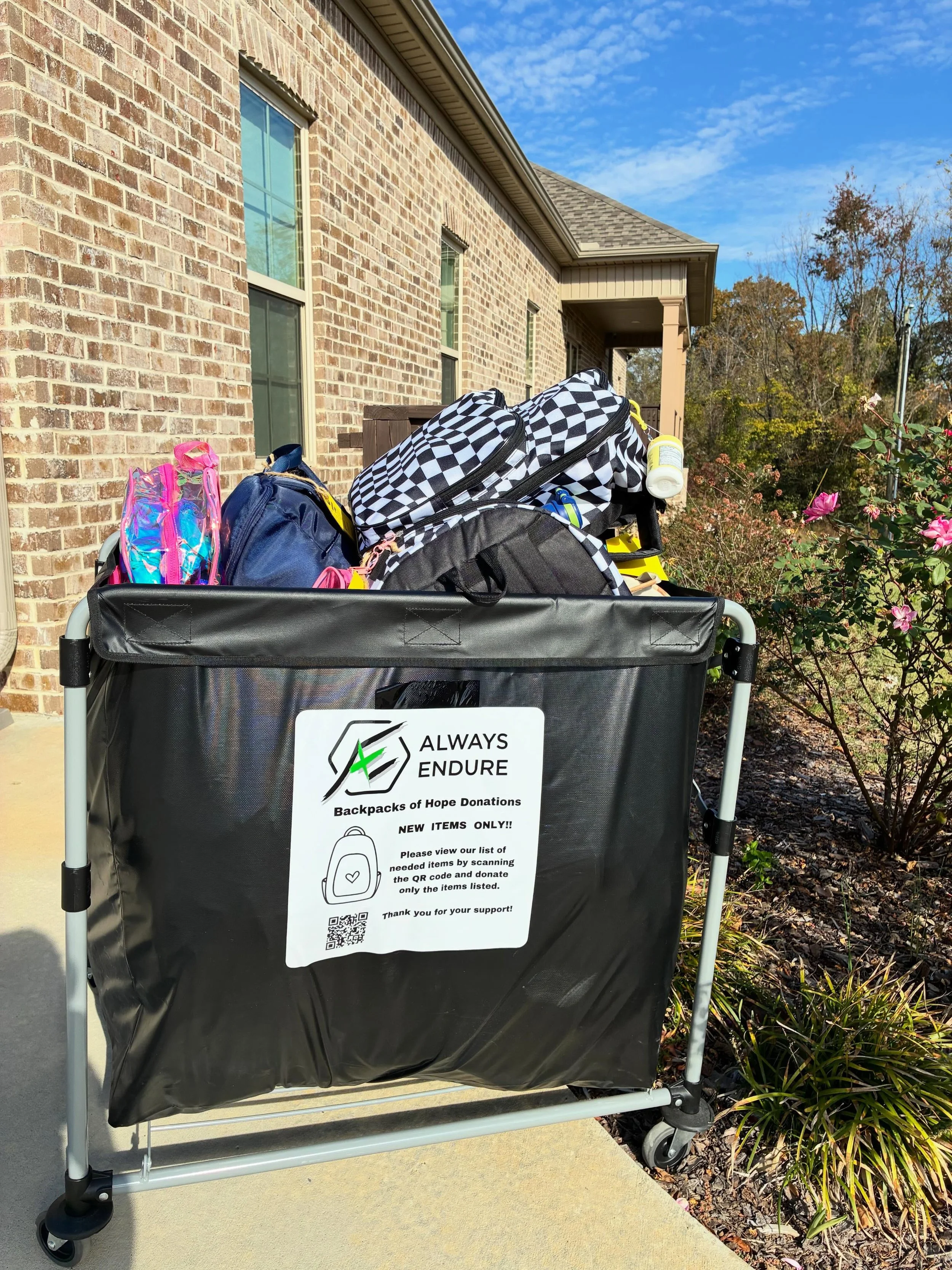 Thank you Bevills Chapel Baptist Church for collecting Backpacks of Hope for local youth in foster care!

❓ Did you know that most foster children carry their belongings in trash bags?

Backpacks of Hope are distributed to foster children in our serv