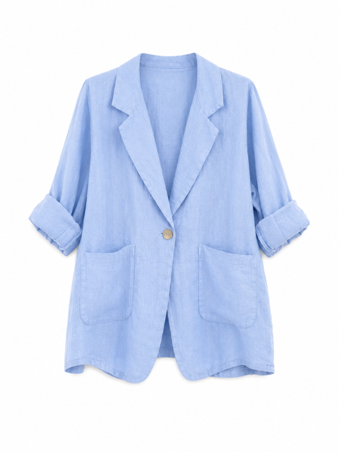 BLAZER EN LIN CIEL