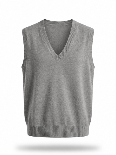 PULL SANS MANCHES GRIS