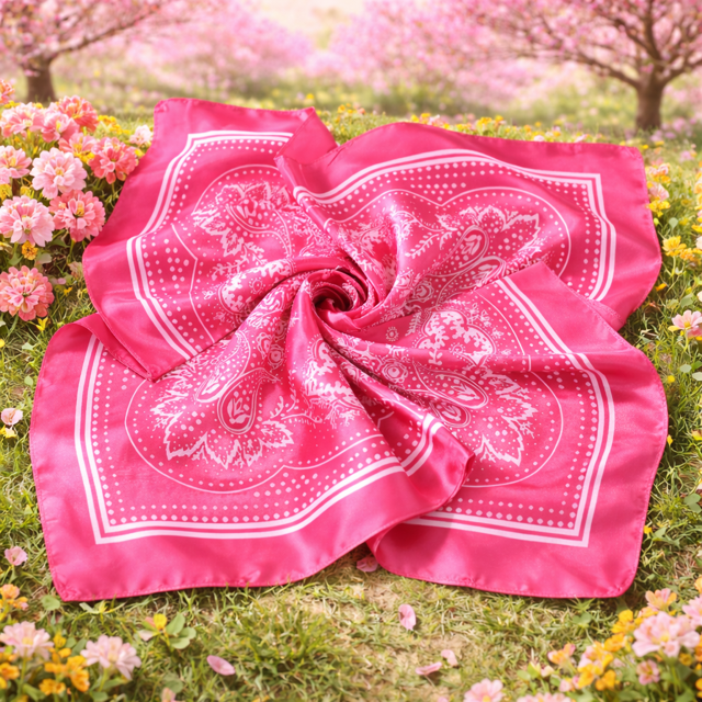 FOULARD BANDANA FUSHIA