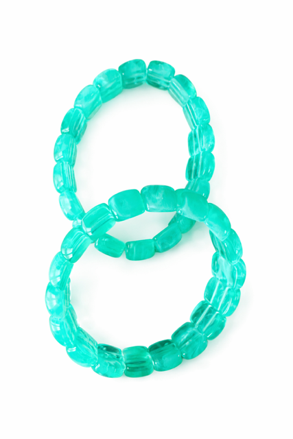 BRACELET EN RESINE VERT D'EAU
