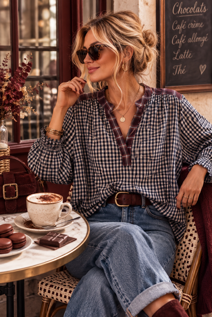 BLOUSE MILANO BLEU MARINE