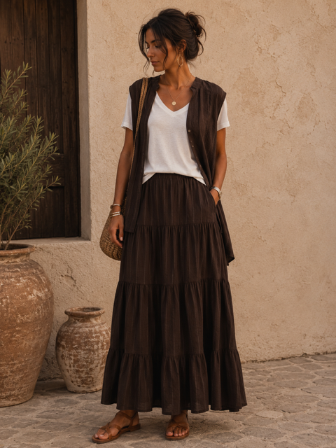 GILET CHOCOLAT TAILLE 36/38