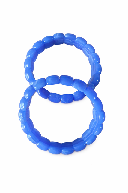 BRACELET EN RESINE BLEU COBALT