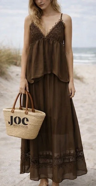 LOOK 8 JUPE LONGUE +DEBARDEUR TAILLE M/L