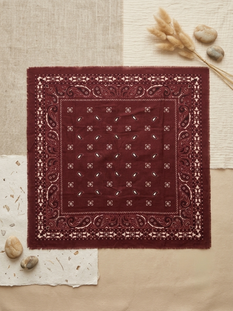 CHECHE FOULARD BANDANA BORDEAUX