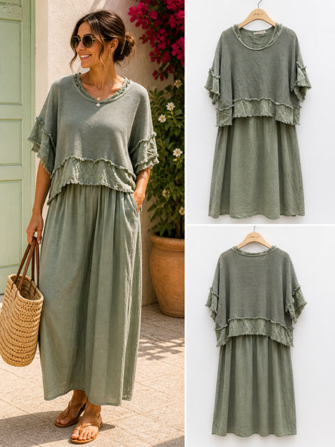 ROBE 2 EN 1 KAKI