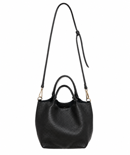 SAC EN CUIR NOIR + BANDOULIERE