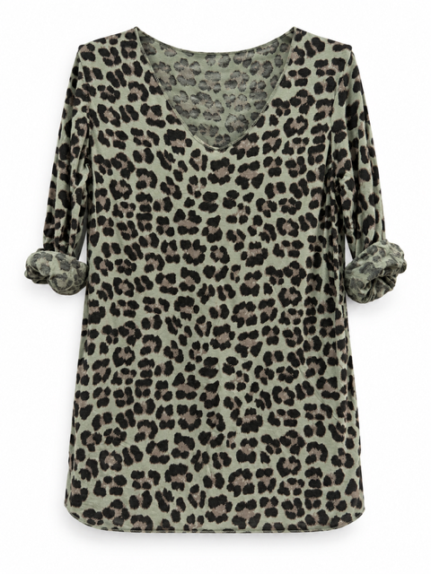 TOP MANCHES LONGUES LEO KAKI
