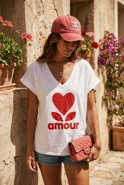 TEESHIRT AMOUR ROUGE