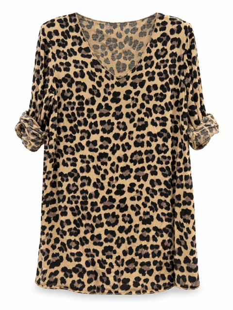 TOP MANCHES LONGUES LEO CARAMEL