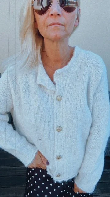 GILET VANILLE BOUTONS GOLD