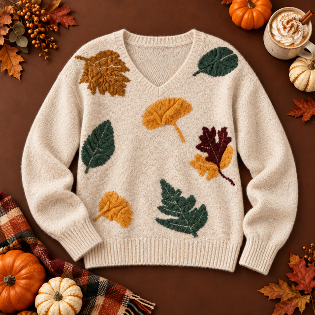 PULL FEUILLES D'AUTOMNE