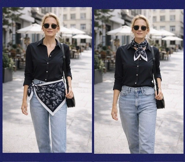 FOULARD TRIANGLE NOIR