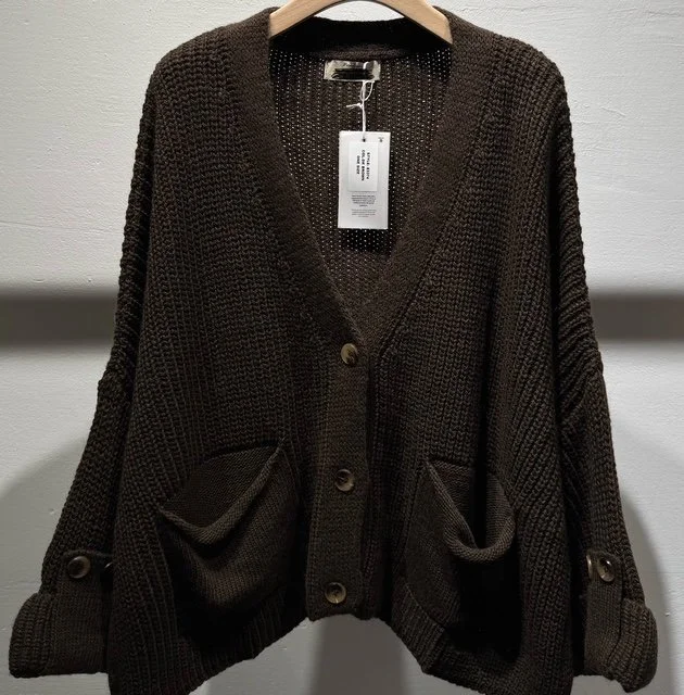 GILET TRICOT CHOCOLAT