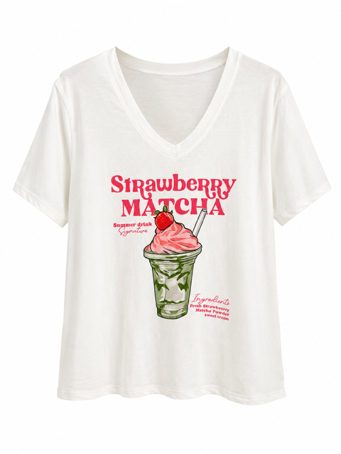 TEESHIRT MATCHA FRAISE