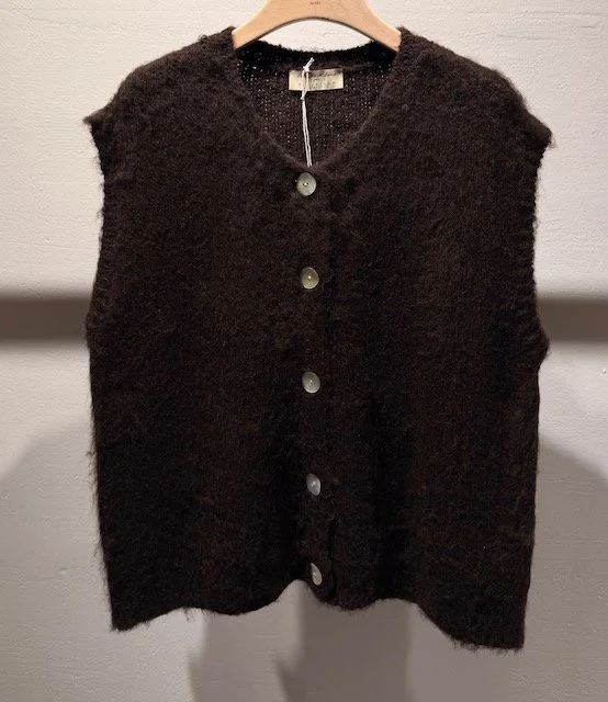 GILET NUAGE SANS MANCHES CHOCOLAT