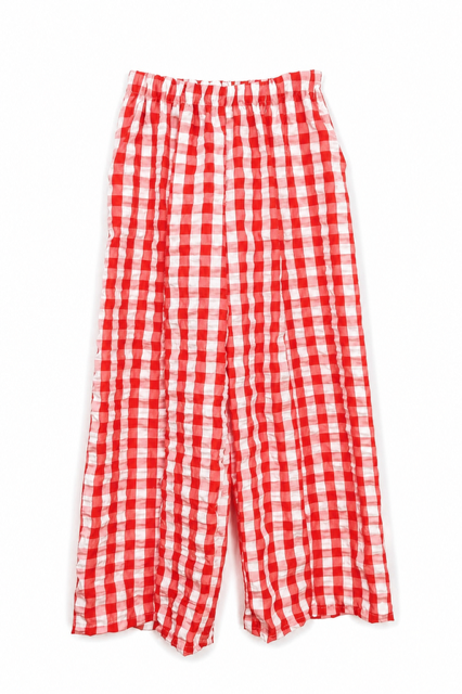PANTALON VICHY GROS CARREAUX ROUGE