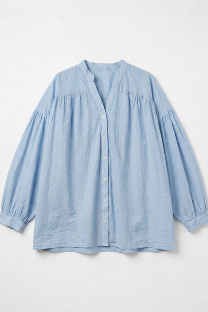 CHEMISE OVERSIZE BLEU CIEL