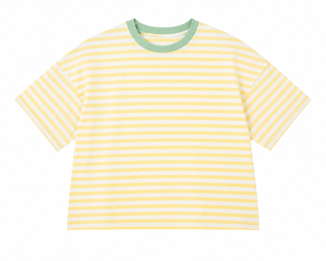 TEESHIRT RAYE JAUNE / VERT
