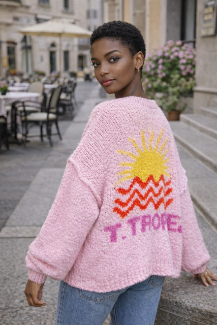 GILET ST TROPEZ ROSE